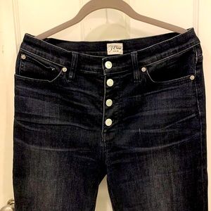 J Crew cropped black denim jeans size 29
